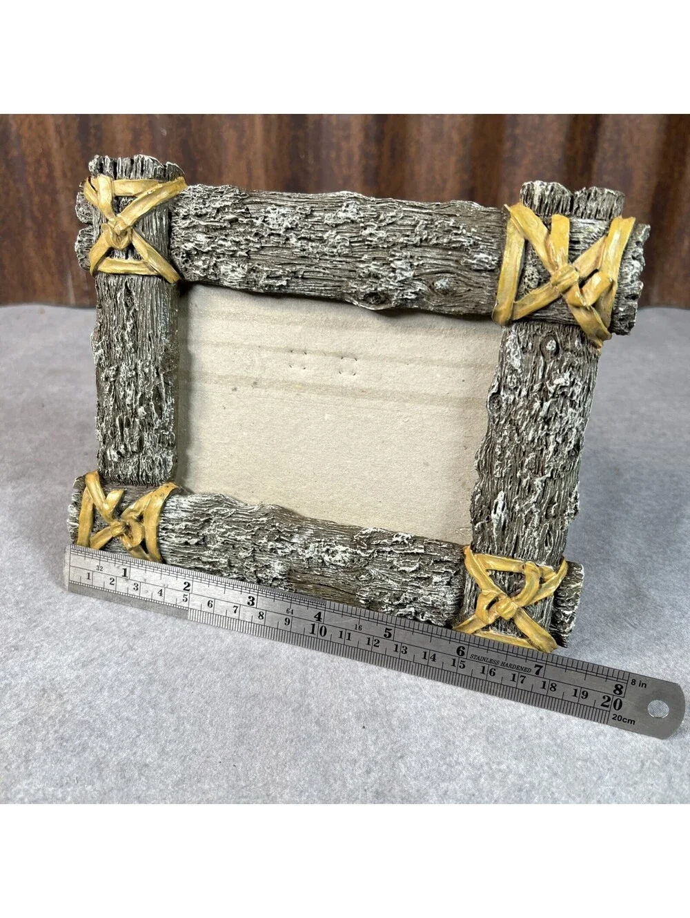 Russ Wood Design Resin Picture Frame Holds 4.5